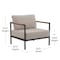 Flash Furniture Black Teak Accented Patio Chair with Cushions GM-201027-1S-GY-GG - alternate 3